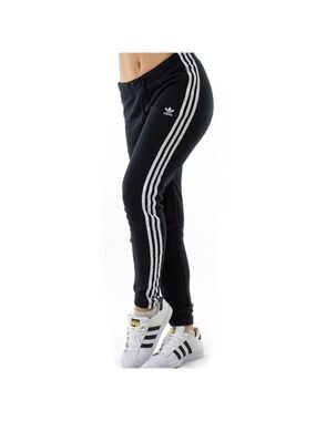 Adidas Originals Striped Regular Fit Cuffed Jogging Pants CE5607 Black White, XS